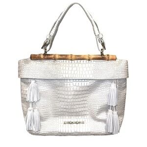 NWOT ▶️ ELAINE TURNER ◀️ Snakeskin Bamboo handbag